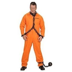 DEGUISEMENT DETENU  ORANGE TAILLE XL