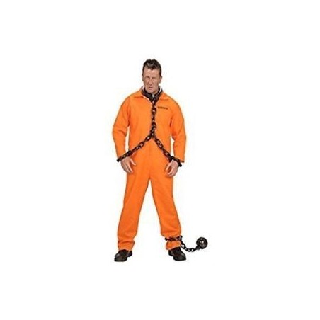 DEGUISEMENT DETENU  ORANGE TAILLE XL