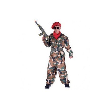 DEGUISEMENT MILITAIRE BERET ROUGE TAILLE 5/7 ANS