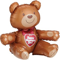 BALLON METALLIQUE SITTING BEAR GONFLABLE A L'AIR 43 CM