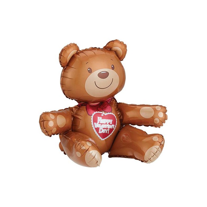 BALLON METALLIQUE SITTING BEAR GONFLABLE A L'AIR 43 CM