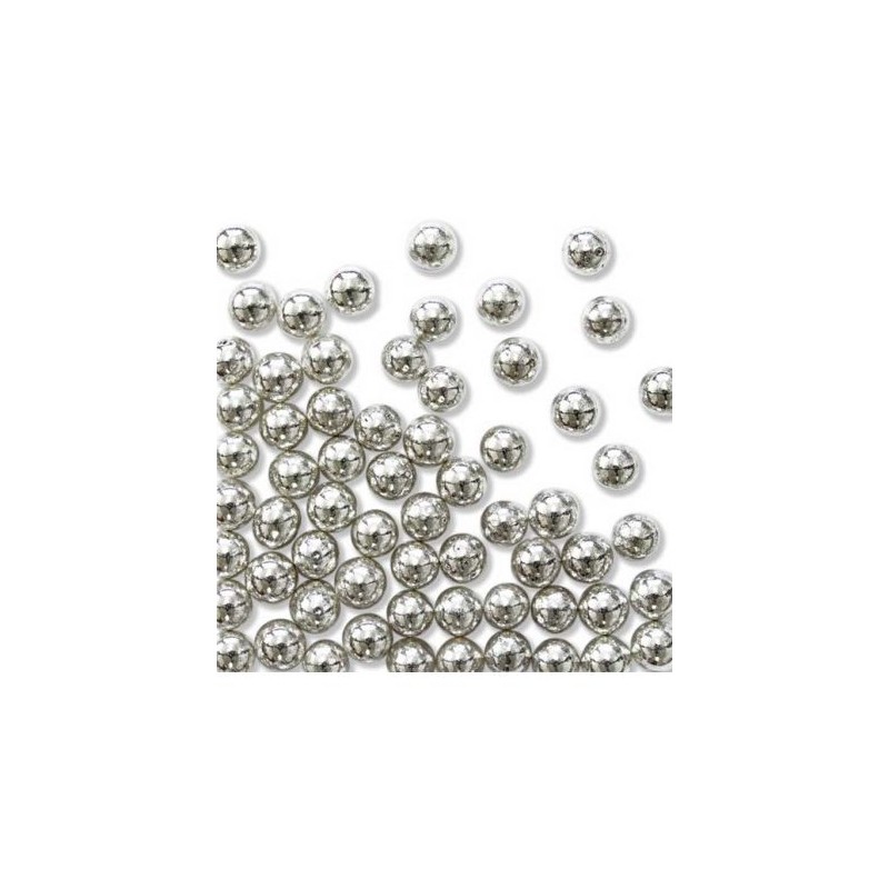 BILLES OU PERLES DE SUCRE ARGENT 6 MM