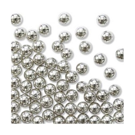 BILLES OU PERLES DE SUCRE ARGENT 6 MM