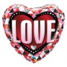 BALLON METALLIQUE EN FORME DE COEUR LOVE ROUGE BLANC NOIR ROSE AVEC DES TRIANGLE BALLON METALLIQUE EN FORME DE COEUR LOVE ROUGE BLANC NOIR ROSE AVEC DES TRIANGLE