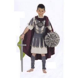 DEGUISEMENT ROMAIN BORDEAU/ GRIS TAILLE 7-9 ANS