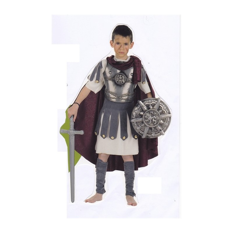 DEGUISEMENT ROMAIN BORDEAU/ GRIS TAILLE 7-9 ANS  DEGUISEMENT ROMAIN BORDEAU/ GRIS TAILLE 7-9 ANS