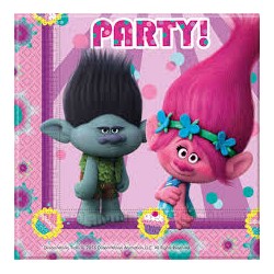 20 SERVIETTES TROLLS PARTY 33 X 33 CM 