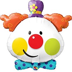 BALLON METALLIQUE TETE DE CLOWN 91 CM