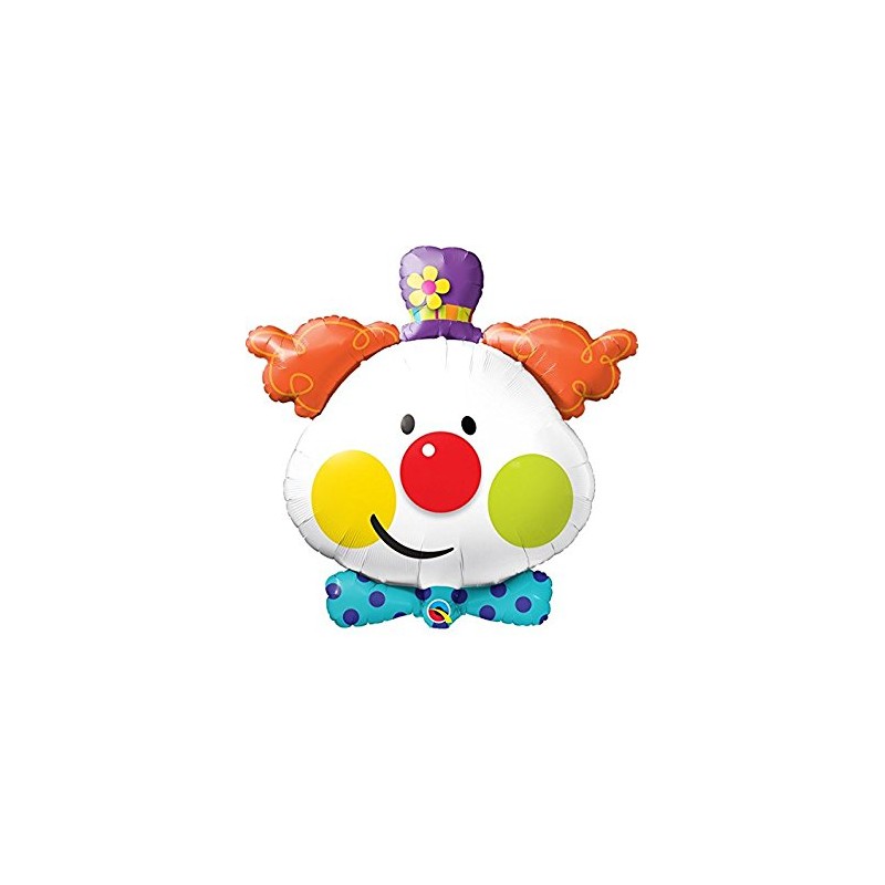 BALLON METALLIQUE TETE DE CLOWN 91 CM