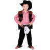 DEGUISEMENT COWBOY CHEMISE GILET CHAPS TAILLE 128