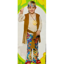 DEGUISEMENT GARCON HIPPY BOY PEACE AND LOVE TAILLE 3-4 ANS 