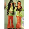 DEGUISEMENT GARCON HIPPIE BOY VERT FLOWER TAILLE 128 DEGUISEMENT GARCON HIPPIE BOY VERT FLOWER TAILLE 128