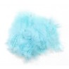 20 PLUMES PIED DE POULE COULEUR TURQUOISE