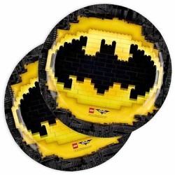 8 ASSIETTES LEGO BATMAN 23 CM 