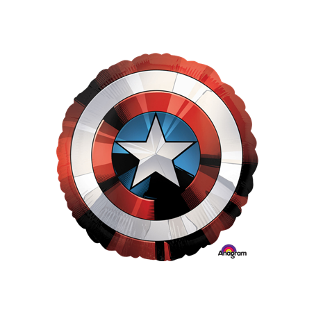 BALLON METALLIQUE BOUCLIER CAPTAIN AMERICA 71 CM