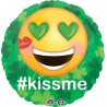 BALLON METALLIQUE  SMILEY KISS ME SAINT PATRICK 43 CM