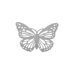 SACHET 6 PAPILLONS METAL BLANC