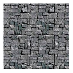 SCENE DECORATIVE MUR PIERRE DE CHATEAU PARTIE HAUTE 1.22 X 9.14 M