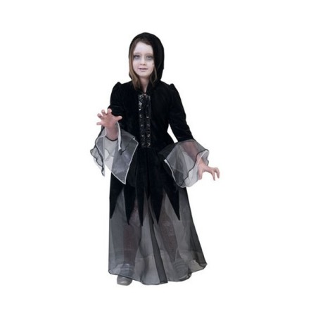 DEGUISEMENT ROBE VELOURS NOIRE GOTHICA TAILLE 152 CM