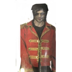 DEGUISEMENT VESTE MICKAEL JACKSON ROUGE TAILLE 48-50