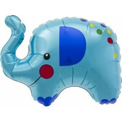 PETIT BALLON METALLIQUE ELEPHANT 14"