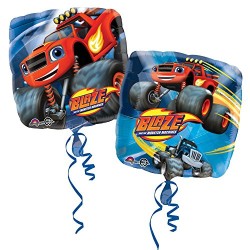 BALLON METALLIQUE CARRE 43 CM BLAZE MONSTER TRUCK