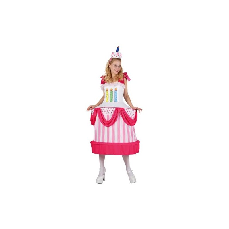 DEGUISEMENT ROBE GATEAU D'ANNIVERSAIRE TAILLE UNIQUE