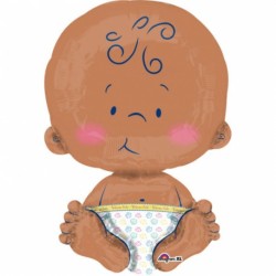 BALLON METALLIQUE BEBE METISSE 40 X 60 CM