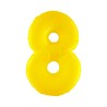 BALLON CHIFFRE 8 JAUNE FLUO 100 CM