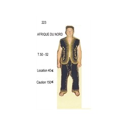 DEGUISEMENT AFRIQUE DU NORD BRODE TAILLE 52/54