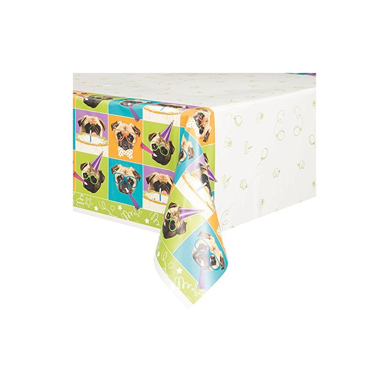 NAPPE PLASTIFIEE TETE DE CHIEN 130 X 210 CM 