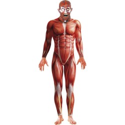 DEGUISEMENT ANATOMIE COLLE A LA PEAU ET MASQUE LATEX TAILLE M