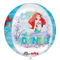 BALLON METALLIQUE ORBZ PETITE SIRENE ARIELLE 38X40CM