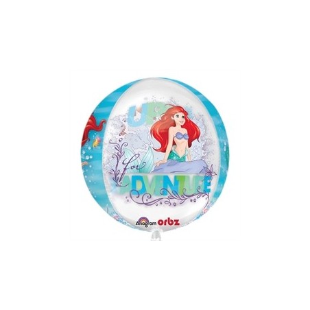 BALLON METALLIQUE ORBZ PETITE SIRENE ARIELLE 38X40CM
