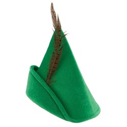 CHAPEAU HOMME  DES BOIS VERT AVEC PLUMES 