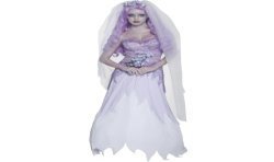 DEGUISEMENT MARIEE FUNESTE MAUVE TAILLE S