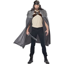 DEGUISEMENT CAPE VIKING GRISE TAILLE UNIQUE