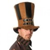 CHAPEAU HAUT DE FORME SOUPLE STEAMPUNK XL BRUN