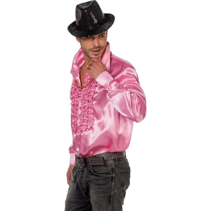 DEGUISEMENT CHEMISE RUCHE ROSE SATIN TAILLE 54 DEGUISEMENT CHEMISE RUCHE ROSE SATIN TAILLE 54