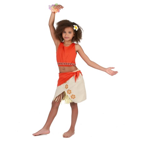 DEGUISEMENT HAWAIENNE ENFANT CORAIL 10-12 ANS 