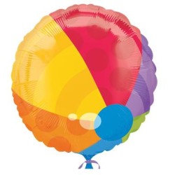 BALLON METALLIQUE BALLON DE PLAGE 43 CM