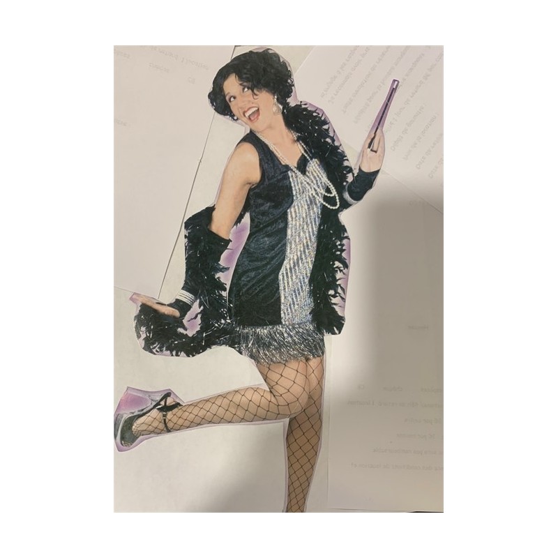 DEGUISEMENT ROBE CHARLESTONE NOIRE ET ARGENT TAILLE 44-46