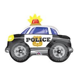 BALLON METALLIQUE VOITURE DE POLICE 45 X 60 CM