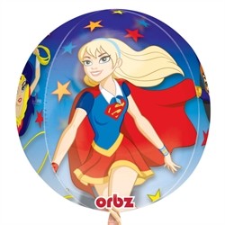 BALLON METALLIQUE ORBZ DC SUPER HERO GIRLS 38X40 CM