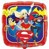 BALLON METALLIQUE CARRE DC SUPER HEROS GIRLS 43 CM