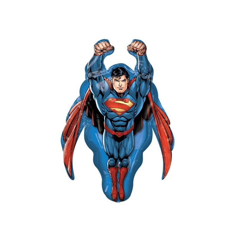 BALLON METALLIQUE PERSONNAGE SUPERMAN 58 X 86 CM