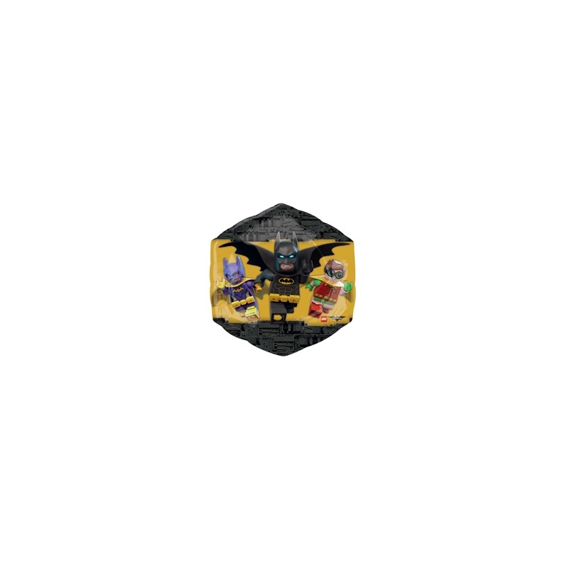 BALLON METALLIQUE LEGO BATMAN HEXAGONALE 58X55 CM