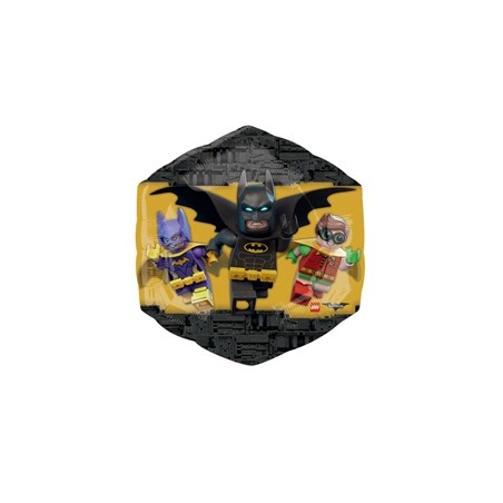 BALLON METALLIQUE LEGO BATMAN HEXAGONALE 58X55 CM