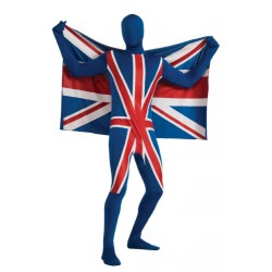 DEGUISEMENT COLLE A LA PEAU UNION JACK TAILLE M