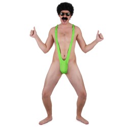 DEGUISEMENT SLIP BORAT MANKINI VERT TAILLE UNIQUE